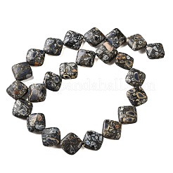 合成インペリアルジャスパービーズ  染め  菱形  16.5~17x16.5~17x6~6.5mm  穴：1.2mm  約24個/連  15.63''（39.7センチメートル）&nbsp;GG-CBA0D66-04A