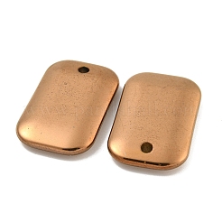 電気メッキ合成非磁性ヘマタイトペンダント  長方形チャーム  銅メッキ  34x21.5x5mm  穴：2.8mm&nbsp;G-C136-05E