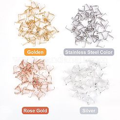 160個 4色 304ステンレススチール製アイスピックピンチベイル  ミックスカラー  8x7.5x3mm  穴：1.6mm  ピン：1mm  40個/カラー&nbsp;STAS-UN0022-71