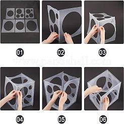 Ppプラスチック測定ボックス  気球サイズ測定用  正方形  ホワイト  完成品：30x30x22.5cm&nbsp;KY-WH0024-23