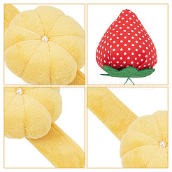 綿と布の針ピンクッション1個  スナップリストバンド  秋のかぼちゃ  イチゴコットンピンクッション2個。  ミックスカラー  47.5~223x30~46x4~46mm&nbsp;DIY-HY0001-81
