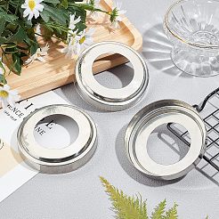 304ステンレススチール製の蓋  フラットラウンド  ステンレス鋼色  8.75x2cm  穴：48mm&nbsp;STAS-FH0001-35