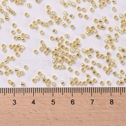 シリンダーシードビーズ  銀並ぶ  丸い穴  均一サイズ  ゴールデンロッド  2x1.5mm  穴：0.8mm  約888個/10g&nbsp;X-SEED-H001-G04