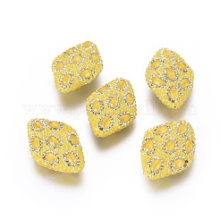 キュービックジルコニアビーズ  猫の目で  菱形  ミックスカラー  35~36.5x24.5~25.5x10.5~11.5mm  穴：1mm&nbsp;RB-K075-P