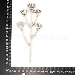 木製花瓶のディスプレイ装飾  花  ベージュ  160x15~70x2.5mm&nbsp;WD-CBAC2DA-01