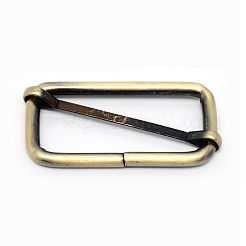 鉄バックル  長方形  ブラッシングアンティークブロンズ  29x60x5mm&nbsp;IFIN-TAC0001-04AB-02