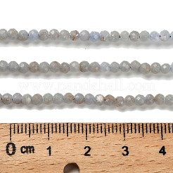 天然アンジェライトビーズ連売り  多面カットラウンド  3x2.5~3mm  穴：0.6mm  約141個/連  15.20''（38.6センチメートル）&nbsp;LS-G-RM2025-16-3mm