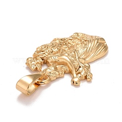 イオンプレーティング（IP）304ステンレスペンダント  テクスチャ  星座/星座  乙女座  35x26x3.4mm  穴：10x4.5mm&nbsp;X-STAS-D165-14G-07