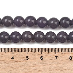 天然染め白翡翠ビーズ連売り  スムーズなラウンド  ダークスレートブルー  8mm  穴：1mm  約46個/連  14.96''（38センチメートル）&nbsp;GG-CBAEB22-B01-8mm-03