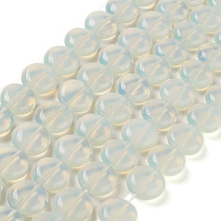 オパールビーズ連売り  フラットラウンド  14.6~15.5x6~6.5mm  穴：0.8mm  約27個/連  15.59''~15.87''（39.6~40.3センチメートル）&nbsp;G-M403-C08