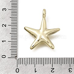 合金ペンダント  ヒトデ型のチャーム  ゴールドカラー  24.5x21x4mm  穴：3.3mm&nbsp;PALLOY-B016-02G