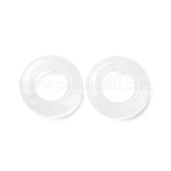 天然石クオーツクリスタルペンダント  ロッククリスタルペンダント  リングチャーム  30x7mm  穴：15.5mm&nbsp;G-F728-02E