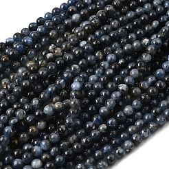 天然カヤナイト/シアナイト/ジステンビーズ連売り  ラウンド  6~6.5mm  穴：0.8mm  約62~63個/連  15~15.24''（38.1~38.7センチメートル）&nbsp;LS-G-G272-A01-6mm