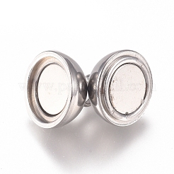 202ステンレススチールマグネット留め具  ステンレス鋼色  20x12mm  穴：2.5mm&nbsp;STAS-CJC0001-24D