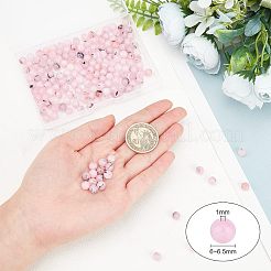 3連売り天然桜ジャスパービーズ連売り  染め  ラウンド  6~6.5mm  穴：1mm  約63個/連  15.5インチ&nbsp;G-OC0002-46