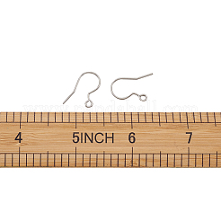 304ステンレススチールピアスフック  イヤリングのパーツをぶら下げる  ステンレス鋼色  18.5x16.5x0.5mm  穴：1.5mm  21ゲージ  ピン：0.7mm&nbsp;STAS-TAC0002-01P