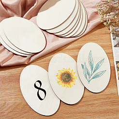 未完成のウッドシート  ポプラ材の工芸品  オーバル  古いレース  14.9x9x0.25cm  5個/袋&nbsp;DIY-WH0034-93