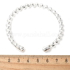 女性用電気泳動鉄カフバングル  春  プラチナ  1/4インチ（0.6cm）&nbsp;BJEW-M057-03P