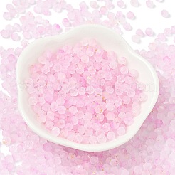 艶消しガラスビーズ  双円錐形  金箔  多面カット  パールピンク  4.5x3.5mm  穴：1mm  14285個/ 1000g&nbsp;FGLA-D300-01D