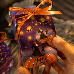 12 個ハロウィンテーマラウンドドット紙絵ステッカー diy スクラップブッキング用  クラフト  ハロウィーン模様  カラフル  35mm&nbsp;STIC-E003-02