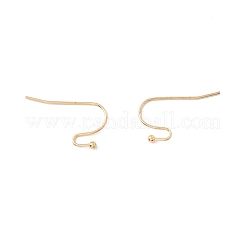 316サージカルステンレススチールピアスフック  耳ワイヤー  18KGP本金メッキ  21x12x2mm  ピン：0.6mm&nbsp;X-STAS-P307-07G