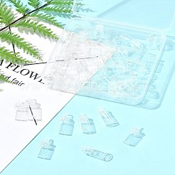 50 個のガラスボトルペンダント装飾  ウィッシングボトル  プラスチックプラグ付き  透明  2.45~2.65x1cm  穴：0.28のCM  容量：1ml（0.03液量オンス）&nbsp;BOTT-FS0001-06