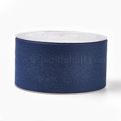 レーヨンとコットンリボン  ツイルテープリボン  ヘリンボーンリボン  ミッドナイトブルー  1インチ（25mm）  約50ヤード/ロール（45.72メートル/ロール）&nbsp;SRIB-F007-370-25mm