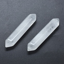 天然水晶 穴なし ヒーリングストーン  レイキエネルギーバランシング瞑想療法杖  多面カット  二重終端点  51~55x10.5~11x9.5~10mm&nbsp;G-G760-J06