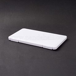 平らなプラスチックの箱  ジュエリー収納用  長方形  ホワイト  10.9x18.9x1.2cm&nbsp;CON-P019-02A