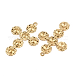 304ステンレスペンダント  クロスチャーム  イオンプレーティング（ip）  18KGP本金メッキ  47x32.5x2.5mm  穴：2mm&nbsp;STAS-L303-11G