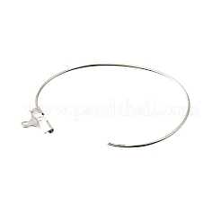 アイアンリングフープピアスペンダント  2ループリンクペンダント  プラチナ  34.5x31.5x0.7mm  穴：1mm&nbsp;IFIN-E025-02P