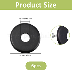 プラスチックラジエーターエスカッション水パイプカバー  配管カバープレート  ブラック  80x8mm  穴：23mm  内径：76mm&nbsp;KY-WH0083-001-B02