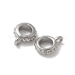 304ステンレス鋼チューブベイル  ステンレス鋼色  10x8x3.5mm  穴：1.2mm  内径：4mm&nbsp;STAS-L300-008B-P