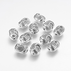 CCBプラスチックビーズ  オーバル  アンティークシルバー  15x12x9mm  穴：1.5mm&nbsp;CCB-P005-072