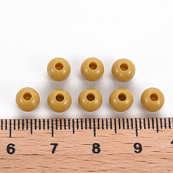 不透明なアクリルビーズ  ラウンド  ダークチソウ  6x5mm  穴：1.8mm  約4400個/500g&nbsp;MACR-S370-C6mm-29