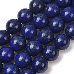 天然石ラピスラズリビーズ連売り  スムーズなラウンド  12mm  穴：1.2mm  約33個/連  15.75''（40センチメートル）&nbsp;GG-CBA59DD-C03-12mm