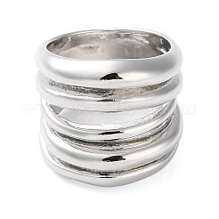 女性用多層合金ラップ指輪  プラチナ  21mm  内径：17.8mm&nbsp;RJEW-K277-02P