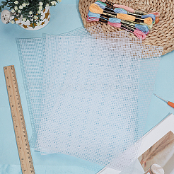 12かせ 6層ポリエステル刺繍フロス  クロスステッチの糸  長方形のプラスチックメッシュキャンバスシート4枚付き  ミックスカラー  0.5mm  約8.75ヤード（8m）/かせ&nbsp;OCOR-CY0004-76