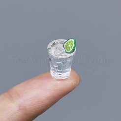レジンミニチュアビールカップオーナメント  マイクロランドスケープガーデンドールハウスアクセサリー  小道具の装飾のふりをする  透明  9.5x15mm&nbsp;BOTT-PW0001-181B