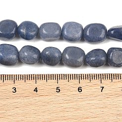 天然石ブルーアベンチュリンビーズ連売り  ナゲット  タンブルストーン  染め＆加熱  9~11x8~10x6~10mm  穴：0.8mm  約18~19個/連  6.89~7.28''（17.5~18.5センチメートル）&nbsp;GG-CBA787B-A17