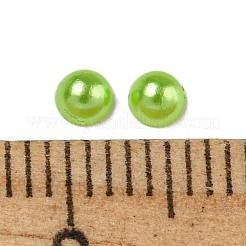 ABSプラスチック製カボション  模造パール  半円  薄緑  3x1.5mm  約10000個/袋&nbsp;OACR-S012-3mm-Z7
