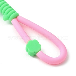 猫の足跡プリント PVC & 鉄合金 ロブスター クロー クラスプ キーチェーン  ピンク  180mm&nbsp;KEYC-JKC01104-05