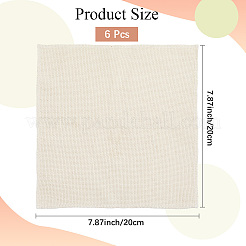 純綿布  パンチニードル刺繍生地  フローラルホワイト  204x202x0.5mm&nbsp;DIY-WH20048-023