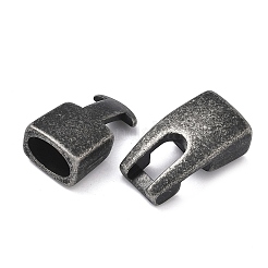 304ステンレススチールスナップロック留め具  アンティークシルバー  35x13x9mm&nbsp;STAS-A138-01AS