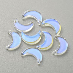 アクリルパーツ  ムーン  カラフル  15.5x11x3mm  穴：1.2mm  10個/袋&nbsp;FIND-CJC0015-15