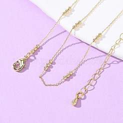 2mm真鍮丸玉アズキチェーンネックレス  カニカン付き  ラックめっき  長持ちメッキ  18KGP本金メッキ  15.75インチ（40cm）&nbsp;MAK-L045-01G