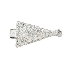 クリスマステーマの合金ペンダント  カドミウムフリー＆鉛フリー  プラチナ  クリスマスツリー  38.5x26x2.5mm  穴：1x3mm  約315個/1000g&nbsp;FIND-L022-01C-P