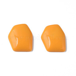 オペークアクリルカボション  不規則な六角形  オレンジ  25.5x19.5x5.5mm  約253個/500g&nbsp;MACR-S373-143-A07