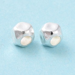 925スターリングシルバービーズ  六角  銀  3x3x3mm  穴：1.5mm  約147個/10g&nbsp;STER-D035-05S