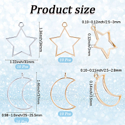 40pcs4スタイルチベットスタイル亜鉛合金ペンダント  アンティークブロンズ/ゴールド/プラチナ  混合図形  34~37x25~31x3~3.5mm  穴：2.5~3mm  10個/スタイル&nbsp;FIND-SP0004-95